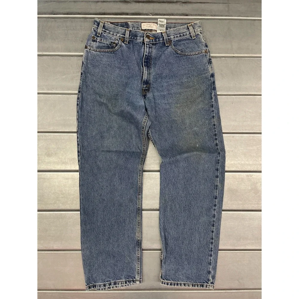 Signature Levis Jeans 33X30‎ Blue Medium Wash Denim Regular Straight 100% Cotton